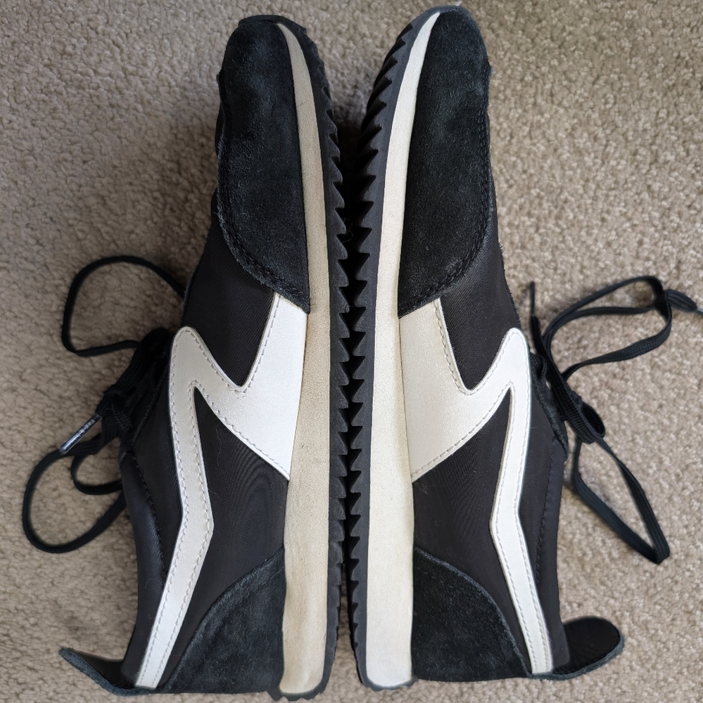 Rag & Bone Retro Runner Low Top Lace Sneakers Black White Womens EU 38.5 US 8.5 - Picture 4 of 8